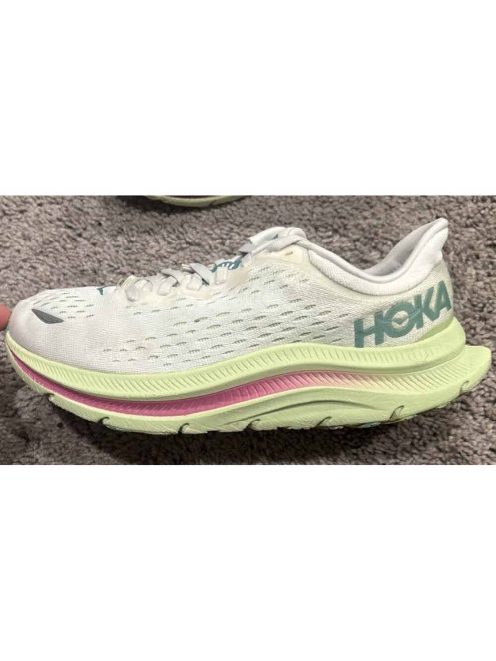 Hoka One One Kawana Shoes Womens Size 8.5 White Running Sneakers 1123164 BDBB